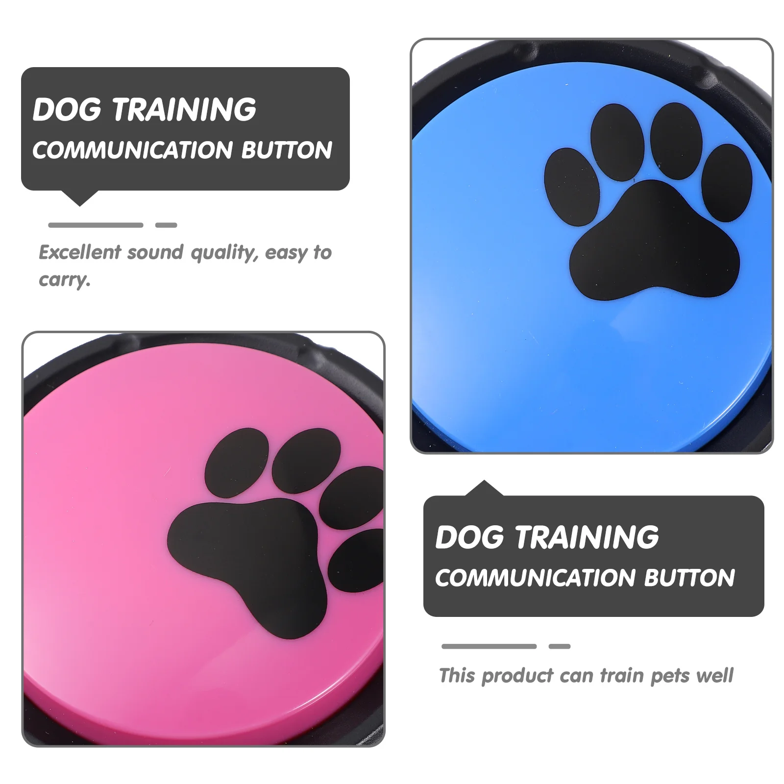 

4pcs Pet Communication Button Voice Box For Dog Training Recording Durable Practical Educational Sound Tool