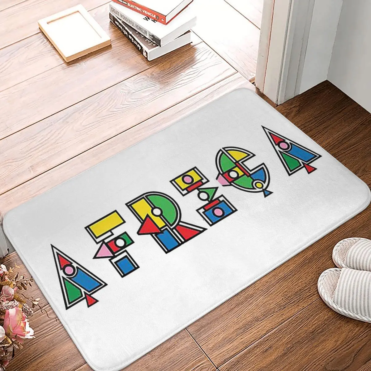 Africa Font Symbols Heritage South African Supporter Non-slip Doormat Floor Mat Carpet Rug for Kitchen Living room Footpad Mats