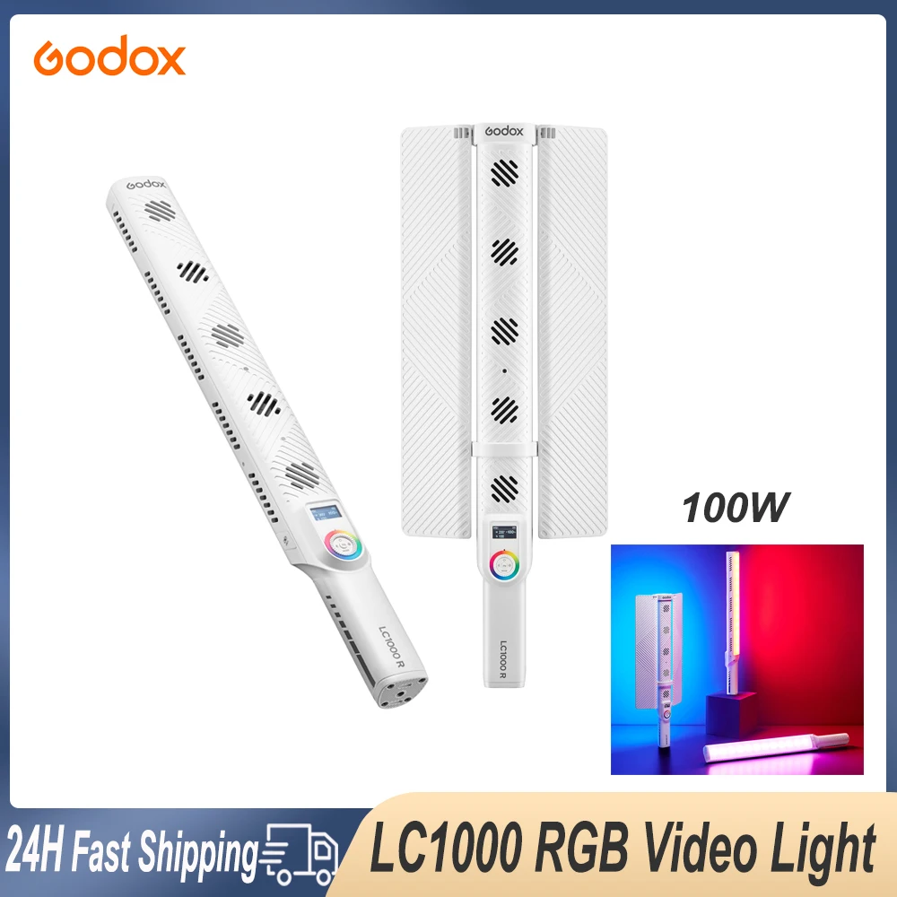 Godox LC1000 palo de luz LED 100w RGB luz de vídeo LED Control de aplicación varita de luz LED de mano 2500K-8500K lámpara de estudio de fotografía