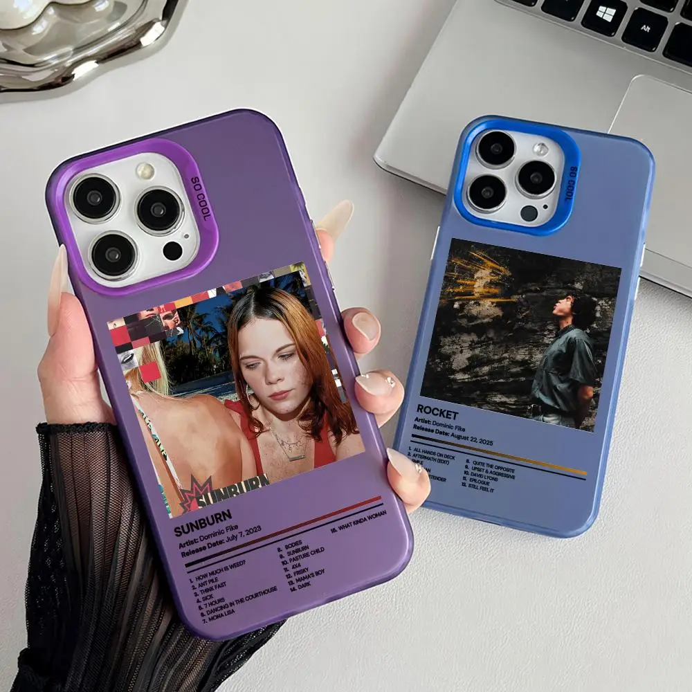 Funda para Teléfono Singer D-Dominic Fike, Funda Mate con Efecto Aurora Láser para iPhone 17 16 15 14 13 12 11 Pro Max Air, Carcasa Antigolpes