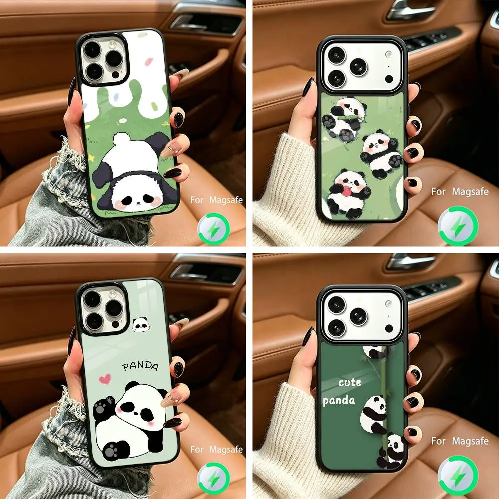 

Chubby Cute Panda For IPhone17 16 15 14 13 12 11 Plus Pro Max Plus Wireless Charger Phone Case