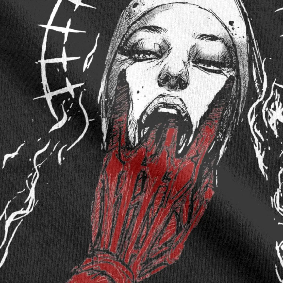 Satanic Bad Nun T-Shirt Men Casual Cotton Tee Shirt Round Neck Short Sleeve T Shirt Gift Clothes