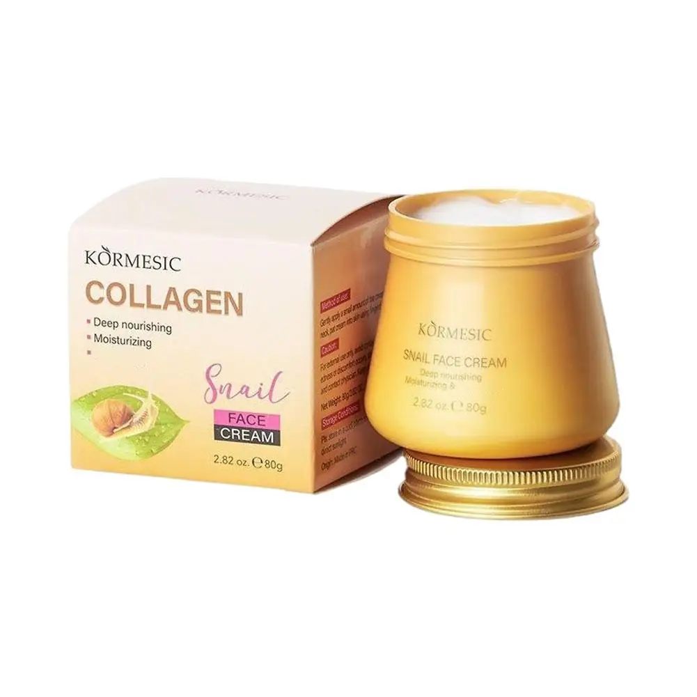 Crema Hidratante Antiarrugas con Colágeno de Caracol 80g, Nutrición Profunda, Reparación de la Barrera Cutánea, Atenúa las Líneas Finas, Ilumina la Piel