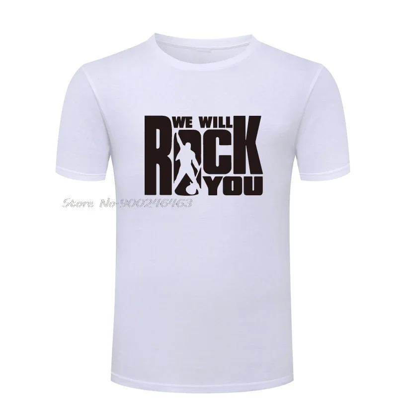 We Will Rock You Queen Rock Band Men T Shirt Tshirt New Short Sleeve Cotton Casual T-shirt Top Tee Streetwear