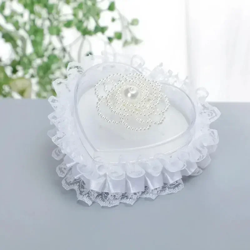 Ring Case Lightweight Ring Pillow Hand Holding Create Atmosphere Lace Ring Pillow Box