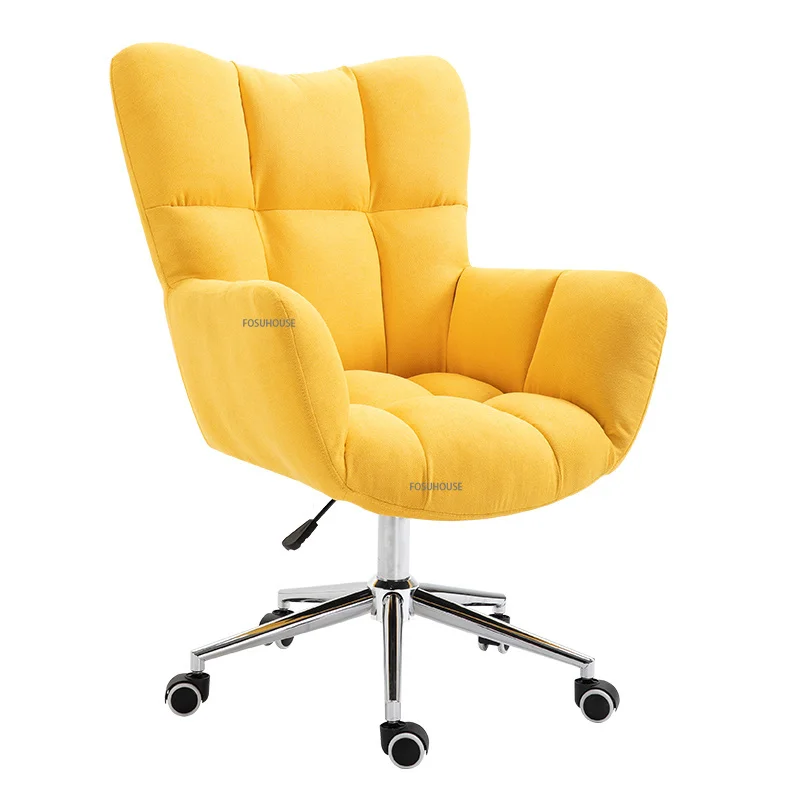 كرسي مكتب من القماش الحديث لخياطة الكرسي لون المنزل الترفيه أريكة استرخاء مسند الظهر كرسي مريح رفع كرسي الكمبيوتر الدوار