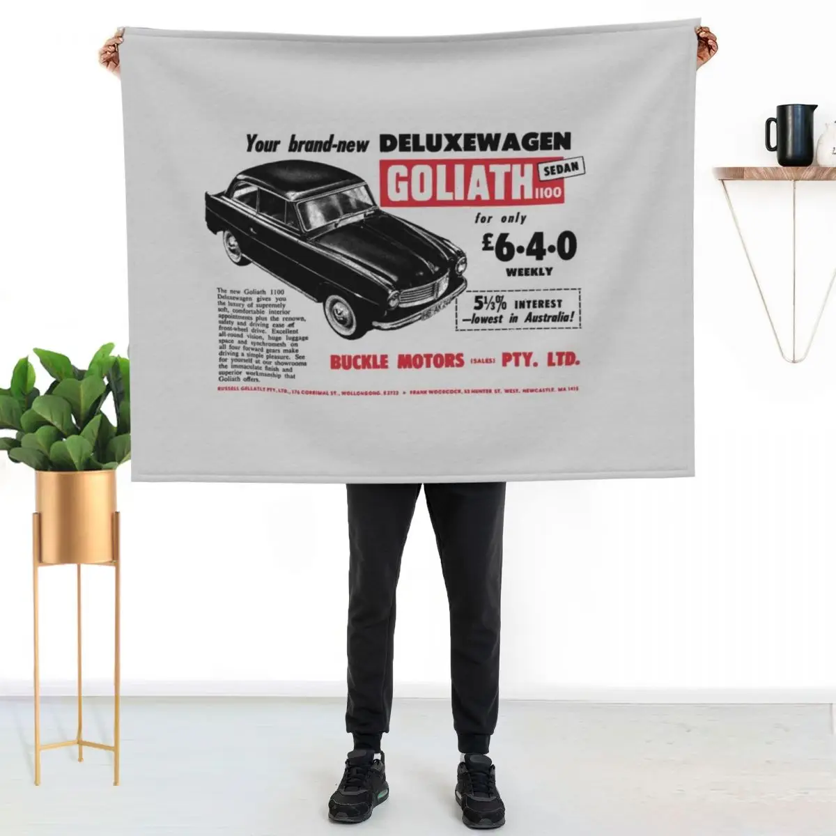 GOLIATH CARS - ADVERT Throw Blanket Breathable Lightweight Blanket for Adults Kids