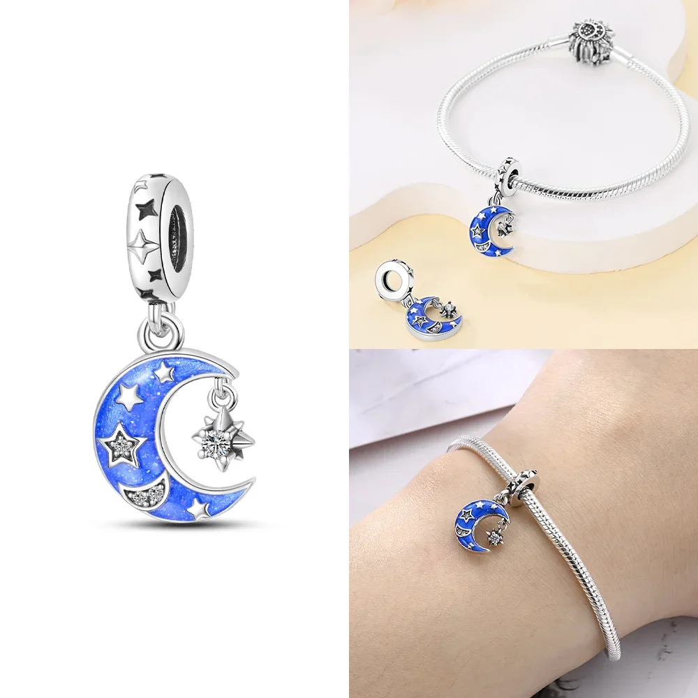 

Blue Moon Nightlight Butterfly Astronaut Original Charms Beads Fit Bracelet 925 Silver Women Jewelry Making Diy Accessory Gifts