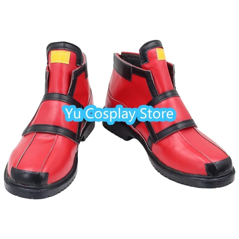 Guilty Gear Strive Sol Badguy Cosplay Shoes  Red Fighting Boots Custom Made Game Anime Combat Shoes Halloween Men Boots