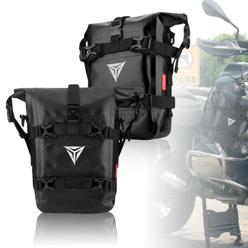 Imagen 2 del producto Bolsa para parachoques de motocicleta, bolsa impermeable para marco lateral de motocicleta de 5L-8L, bolsa para barra de choque, bolsa de almacenamiento de herramientas Universal, 2 uds.