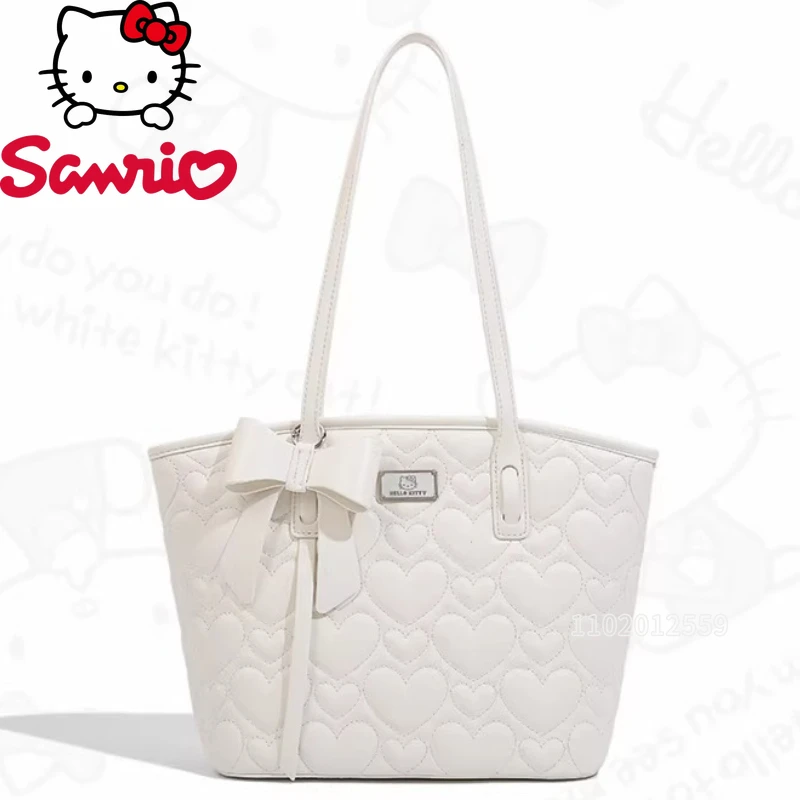 

Новая женская сумка через плечо Hello Kitty, оригинальная модная женская сумка люксового бренда, большая вместительная сумка-тоут из искусственной кожи, высокое качество