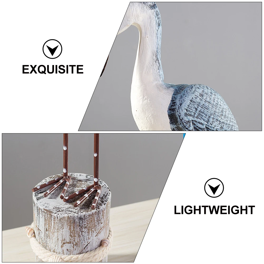 

2 Pcs Seagull naments Wooden Craft Home Decor Desktop Gift Ocean Theme s Animal Decoration