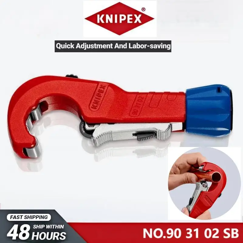 KNIPEX 90 31 02 SB TubiX Pipe Cutter 180mm Quick Lock Copper Brass Stainless Steel Cutters 6 - 35 mm (self-service card/blister)