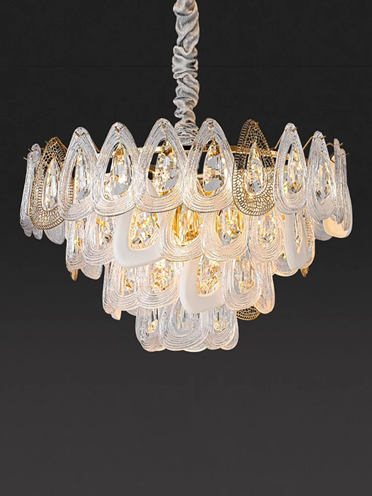 

Хрустальное стекло, керамические люстры, столовая, декоративный роскошный дизайн, светильник для лестницы, светодиодный светильник для фойе, потолочный светильник для виллы