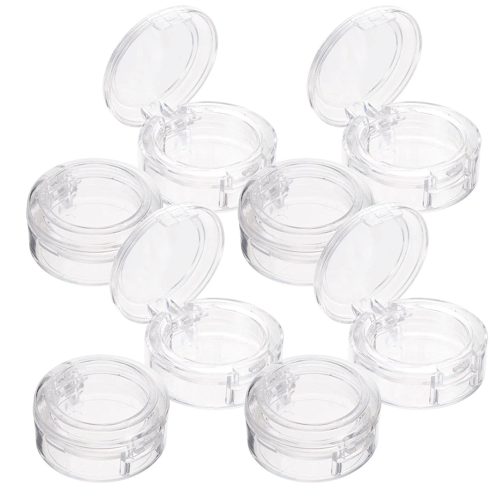 

8pcs Single Color Eyeshadow Boxes 26mm Diameter Safe Durable Materials Storage Organizer Compact Case Travel Friendly Makeup