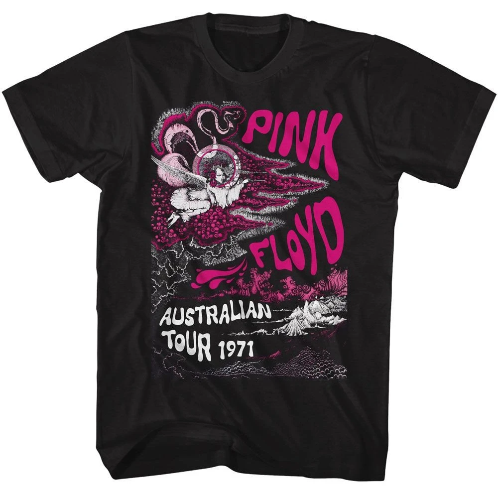 Pink Floyd Bird Woman Design Black T-Shirt Summer Men's and Women's Loose and Breathable T-shirt Top