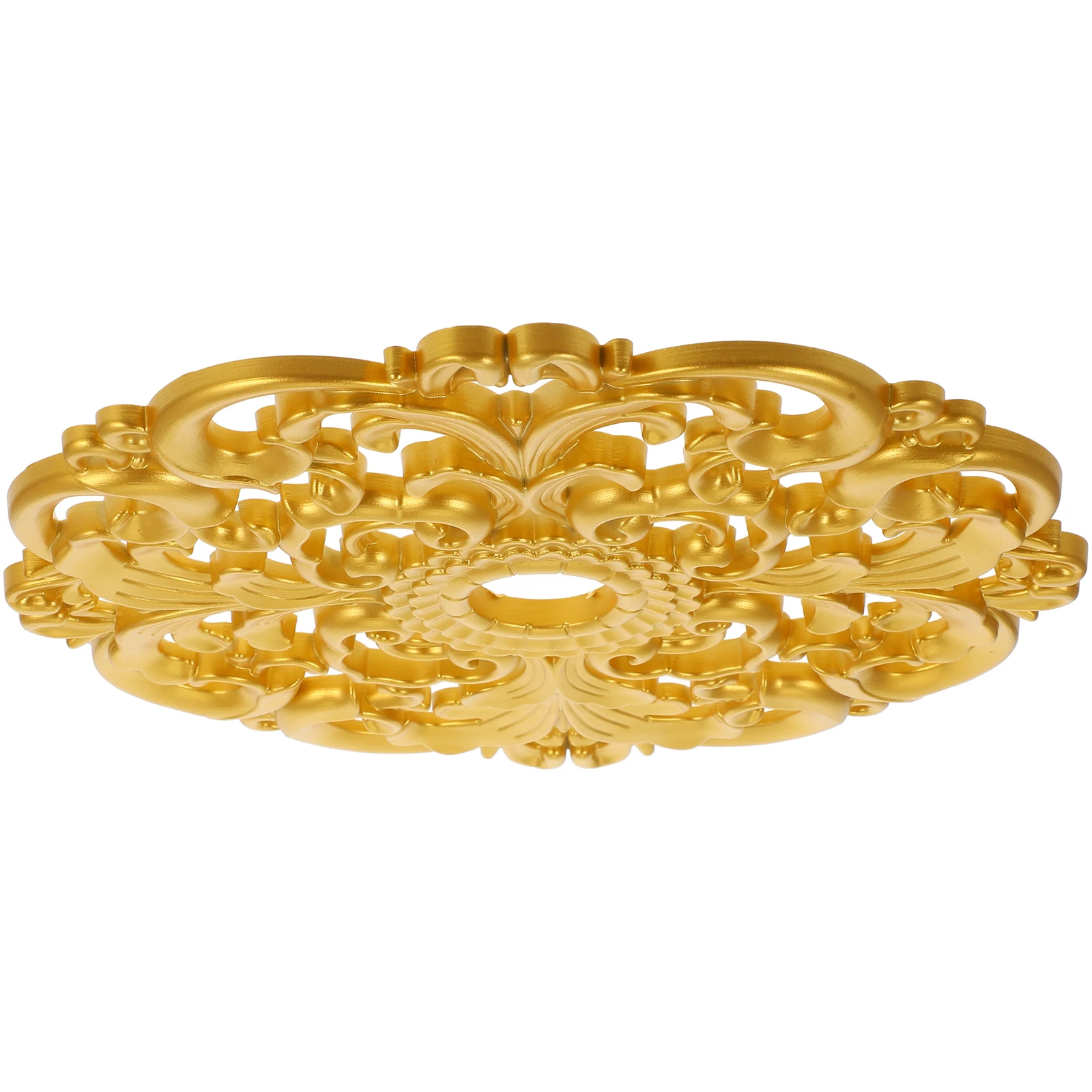 

Ceiling Decor Round Plastic Light Fixture Medallion For Home Office Lighting Non-Deformation Ceiling Lamp