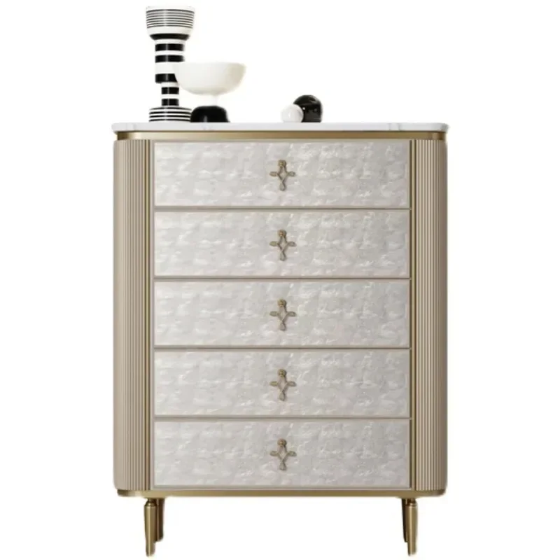 

Italian style, light luxury chest of drawers, bedroom solid wood storage cabinet, modern simplicity, living room
