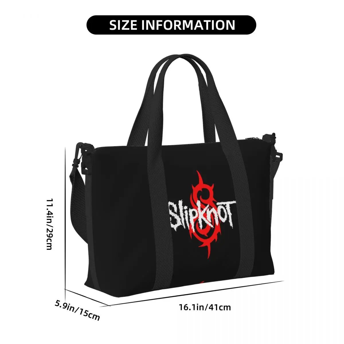 Bolso de mano personalizado Slipknots para mujer, gran capacidad, Heavy Metal, música rock, regalo, gimnasio, playa, bolsas de viaje