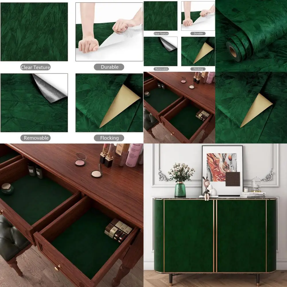 

Винтажные темно-зеленые бархатные обои с кожурой и наклейкой — текстурированные самоклеящиеся обои для декора спальни