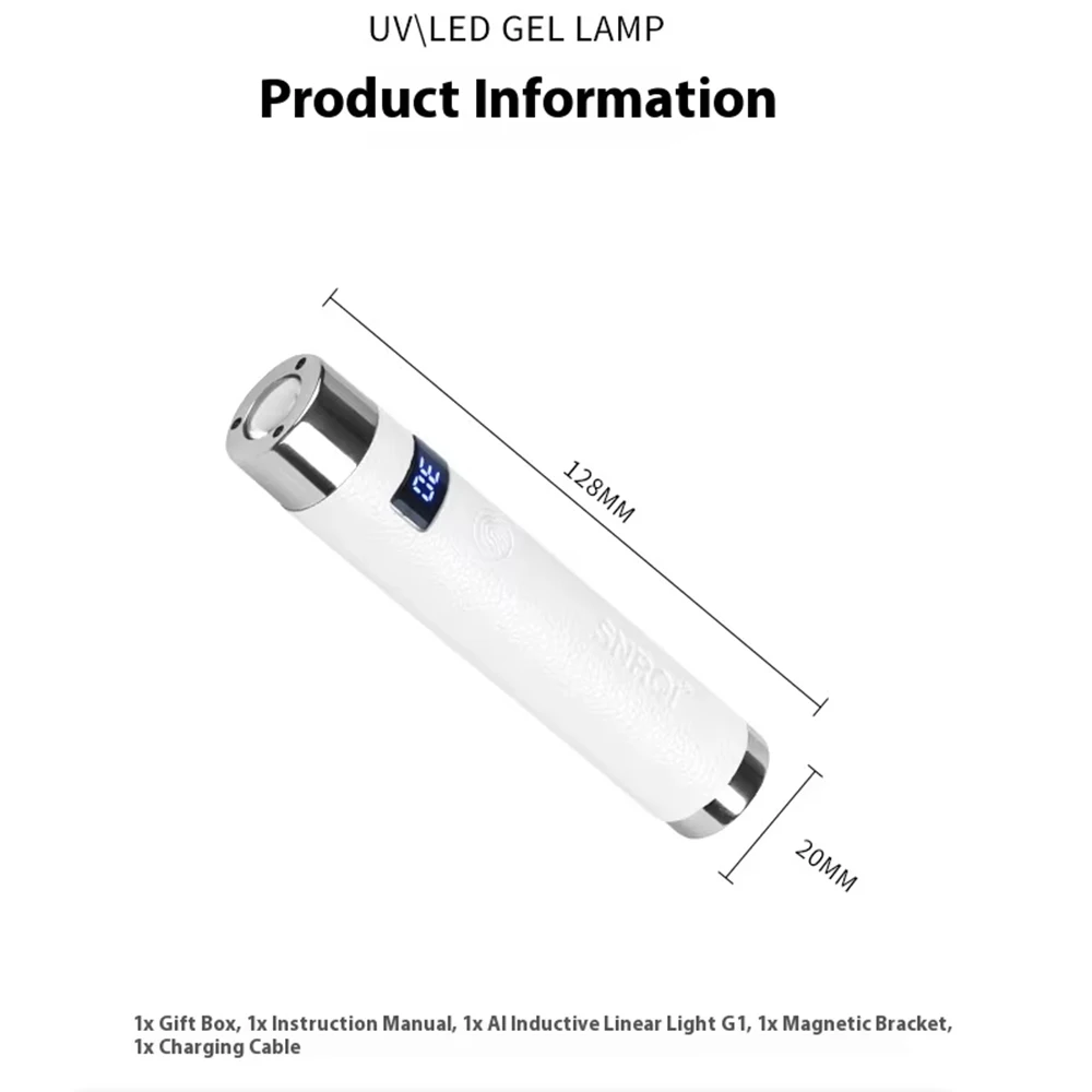 مصباح مجفف صغير للأشعة فوق البنفسجية LED بمستشعر Ai قابل لإعادة الشحن مصباح لاسلكي لسطح المكتب وتجفيف الضوء المحمول أدوات صالون مانيكير