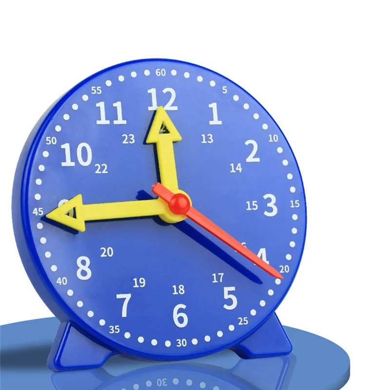 

4 Inch Student Learning Clock Time Model, Teacher Gear Clock 24 Hour School Learning Tools
