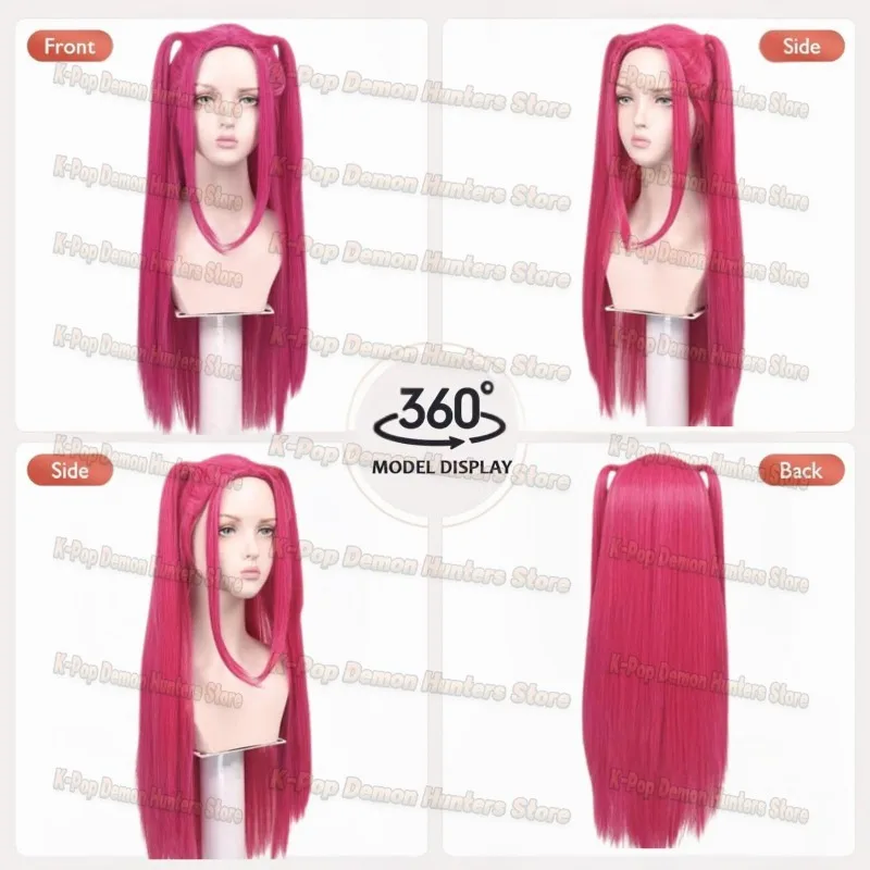 Donne Uomini Demone Hunters Parrucche Cosplay Anime Rumi Mira Zoey Costume Parrucche Viola Trecce Accessori Per Bambini Prop rumi parrucca per bambini