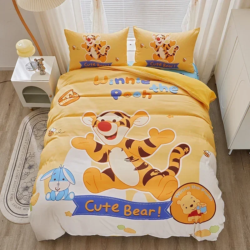  Series Winnie Tigger Mickey Mouse Monster Bedding Sets Duvet Cover Set Comforter Cover for Kids Bedclothes Bedroom Decor