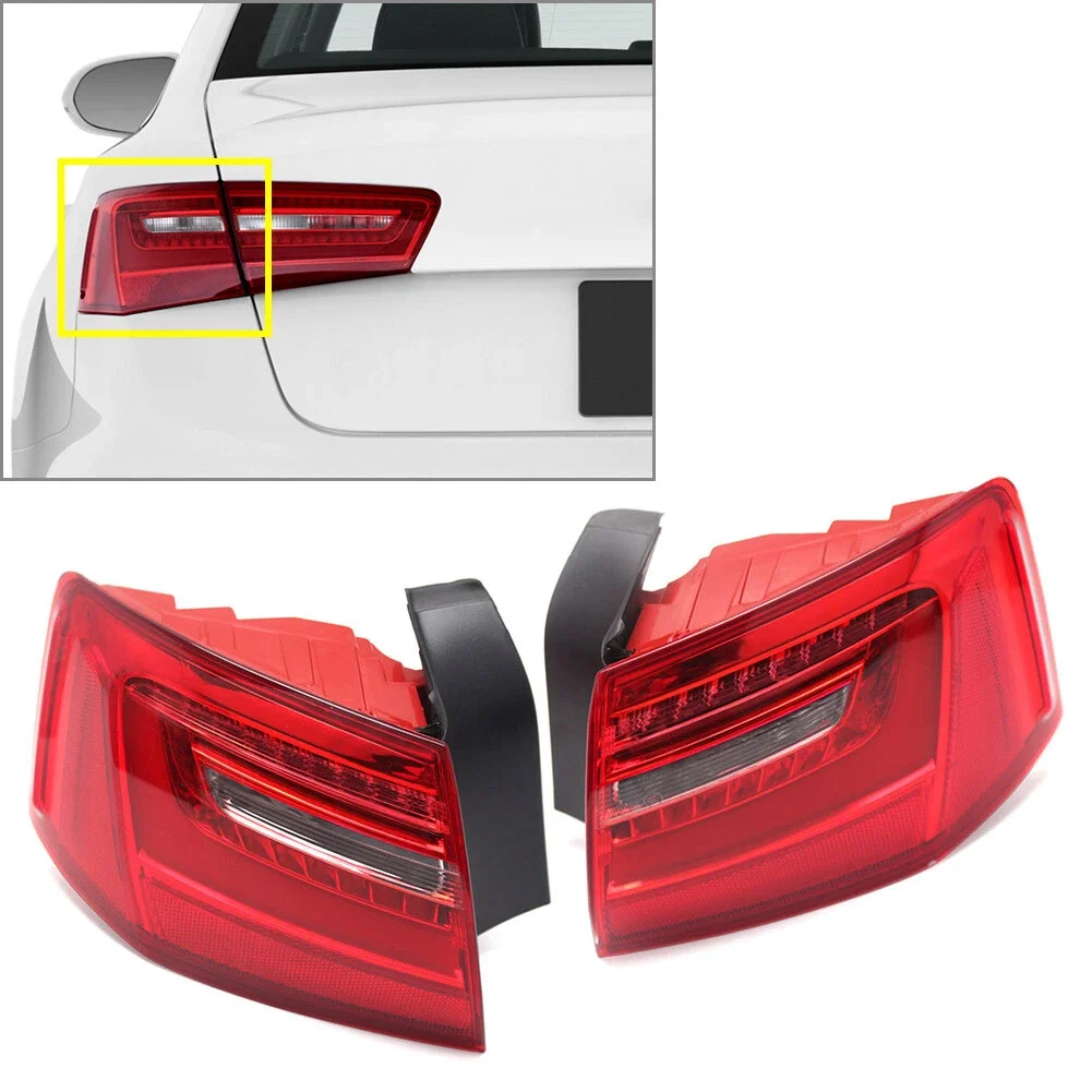 يناسب أودي A6 C7 2012-2015 الخلفية LED الخارجي الذيل ضوء ستورن إشارة وقف مصباح سيارة الفرامل ضوء الجمعية 4GD945095 4GD945096