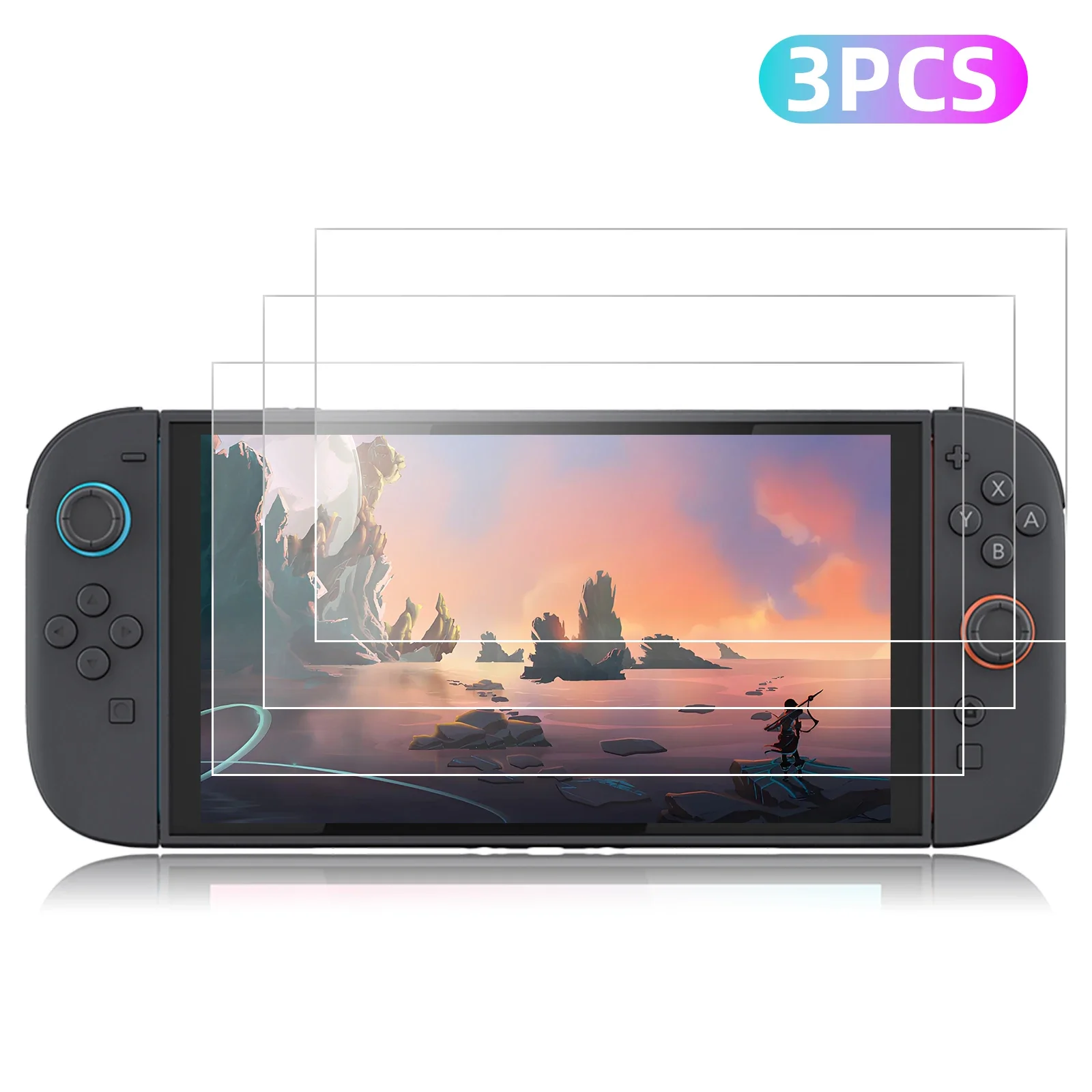 1/2/3PCS Gehard Glas voor Schakelaar Nintendo 2 Screen Protector Transparant HD Helder Anti-kras Screen Protector Accessoires