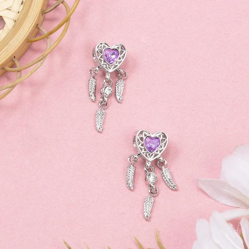 10Pcs/Lot DIY Christmas Children's Bracelet Accessories Pendant Cross-Border Holiday Gifts Feather Bracelet Set for Women