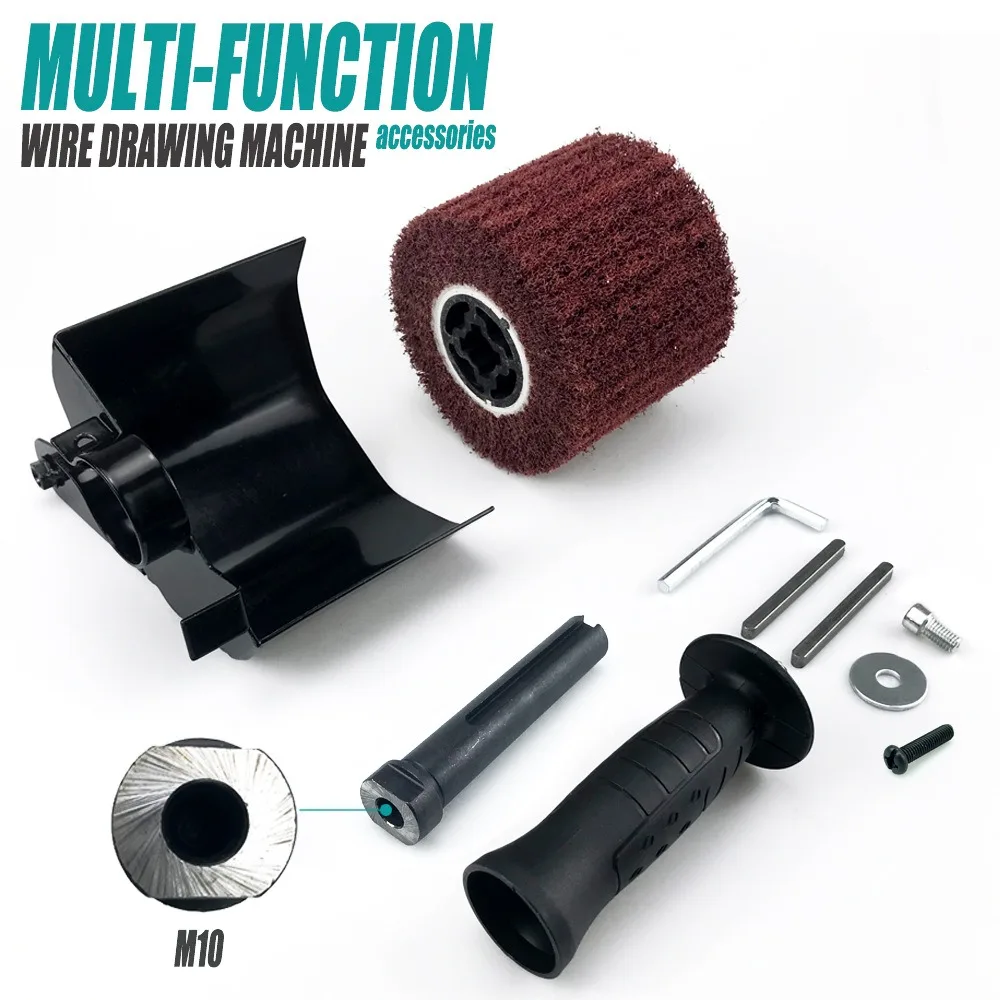 Multi‑Purpose Angle Grinder Wire Drawing Wheel, M10 M14 Thread Polishing Abrasive Accessory for Metal Surface Treatment
