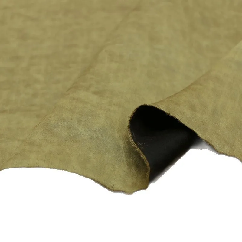 Satin color true silk plain crack Xiangyunsha fabric intangible cultural heritage ancient method light luxury clothing