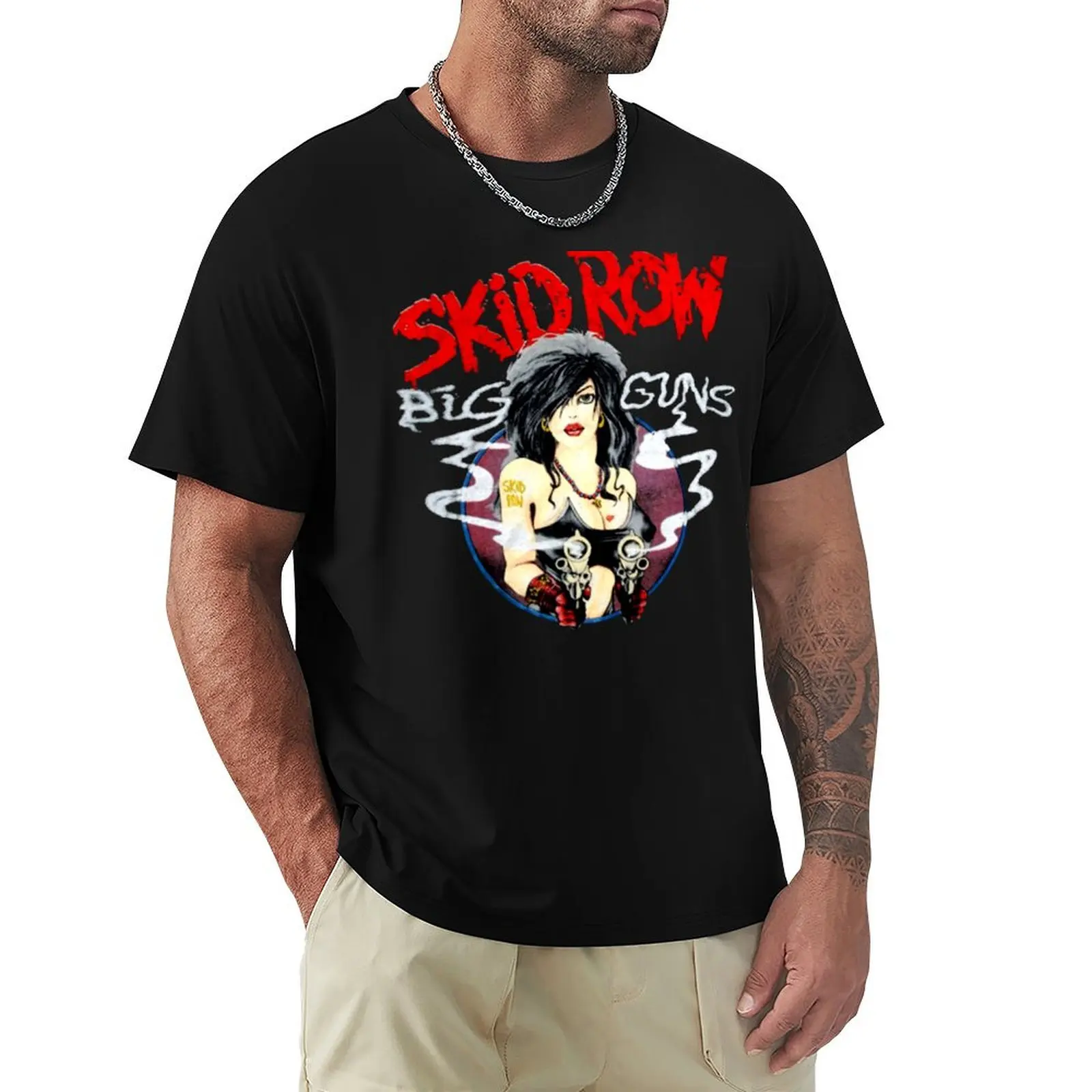 original skid row T-Shirt Basic Simple Design Short Sleeve Shirt