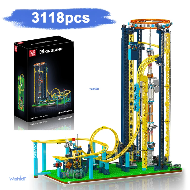11031 Ruimte Lift Model Kit 3118 stks Kleine Korrel Bouwsteen Assemblage Modellen DIY Speelgoed voor Kerstcadeaus