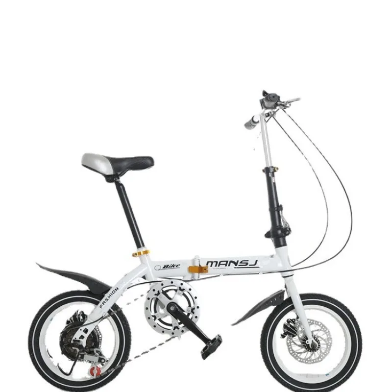 14 16 Inch Folding Bicycle Dual Disc Brake 6 Speed Super Light Mini Bike For Adult Commute Travel Foldable Bike Space Saving
