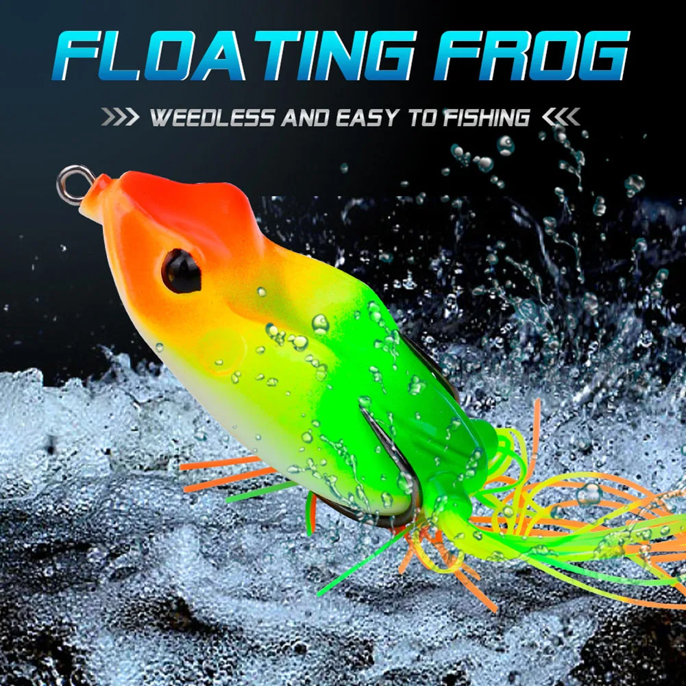 Fishing Lures Kit Set Realistic Prop Frog Soft Swimbait Floating Bait For Freshwater Saltwater Kicking Leg Frogs 6.5cm /16g