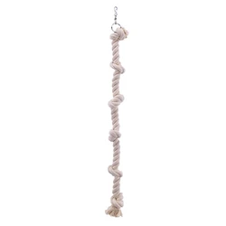 Hanging Cotton Rope Swing Cage with Knots, Parrot Climbing Toy, Boredom Breaker for Budgies