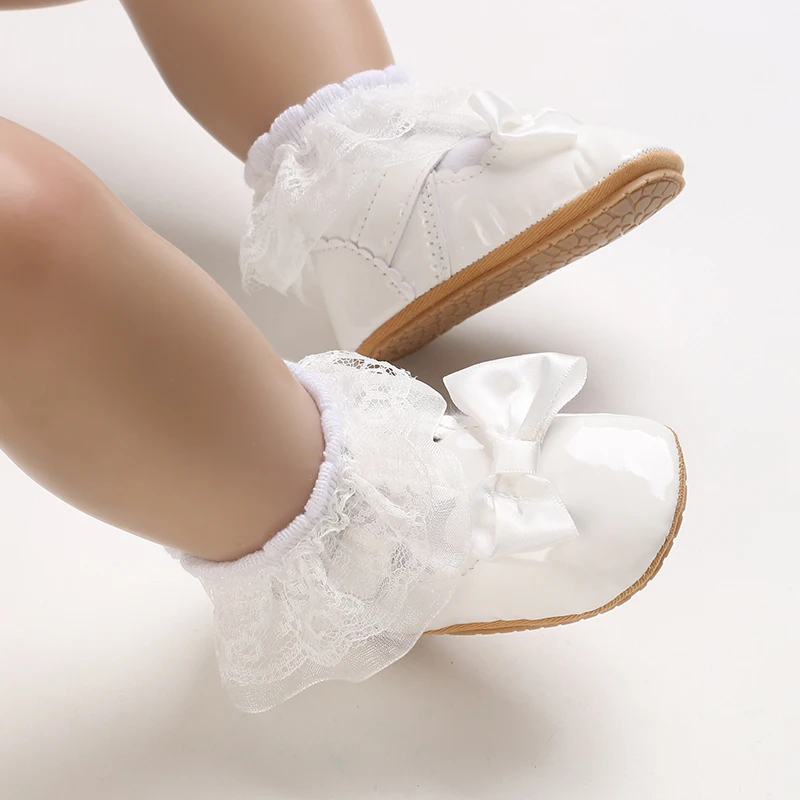 Comfortable Infant First Walkers Casual Crib Shoes Soft Rubber Sole Daily Wear For Newborn Boys Girls 0-18M