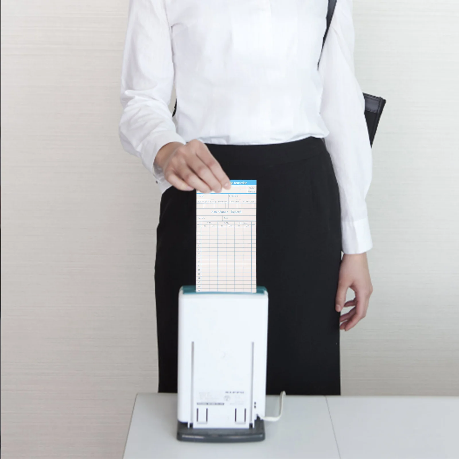 Double-Sided Time Cards Paper For Office Attendance Tracking Employee Punch Cards Sheets English Edition Work Clock In