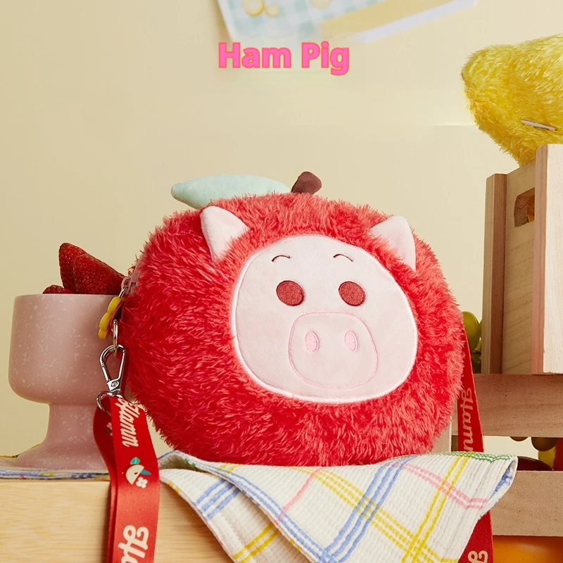 Disney Fruit Market Series Messenger Bag Lotso Ham Pig Hugging Dragon Cartoon Plush Doll backpack Children Birthday Gifts Toy