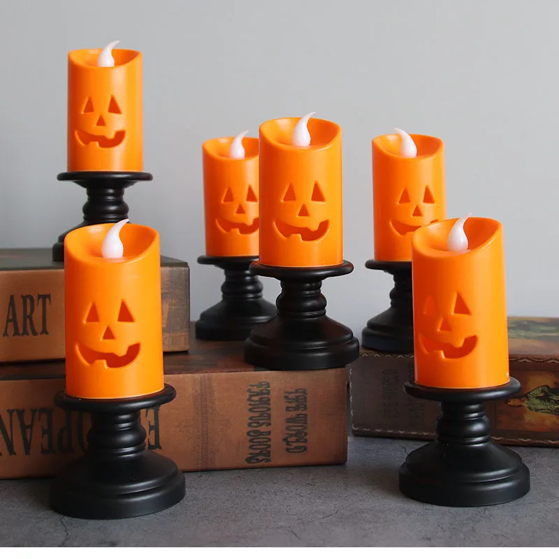 

Halloween Pumpkin Candle Light Electronic Pumpkin Candlelight home Decoration LED candle light Happy Halloween Party Props