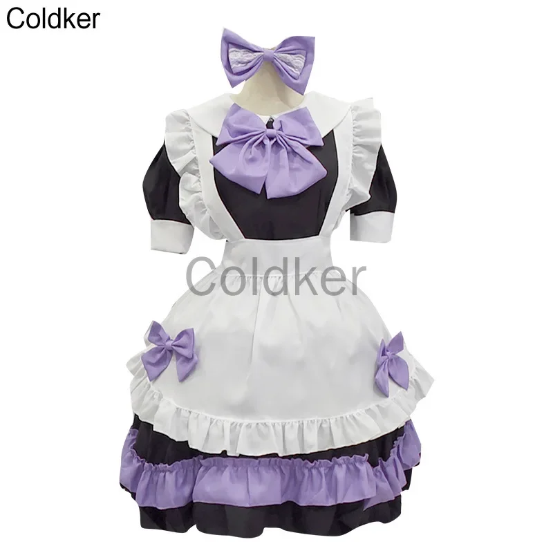 

Women Japanese Lovely Maid Lolita Dress Cosplay Kawaii Apron Servant Costume Babydoll Halloween Dress Uniform Performance Suit