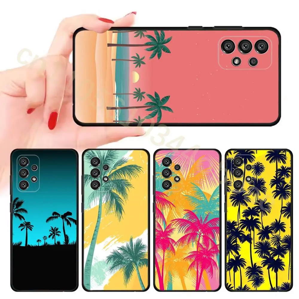 

Coconut Palm Tree Phone Case for Samsung Galaxy A20,21s,22,31,32,52,71,80,A91,5G Colorful Cover Smartphone Pretty