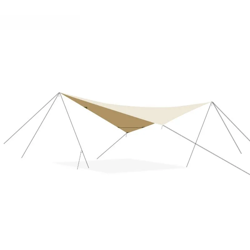 

Outdoor canopy tent rain and sun protection multi-person camping shade pergola cotton butterfly square