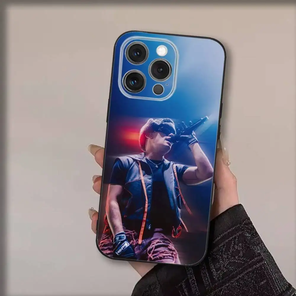 Funda de teléfono Singer N-Nsqks para iPhone16,15,14,13,12,11,Pro,Max,Plus,X,XS,SE4,E,Mini,funda negra suave