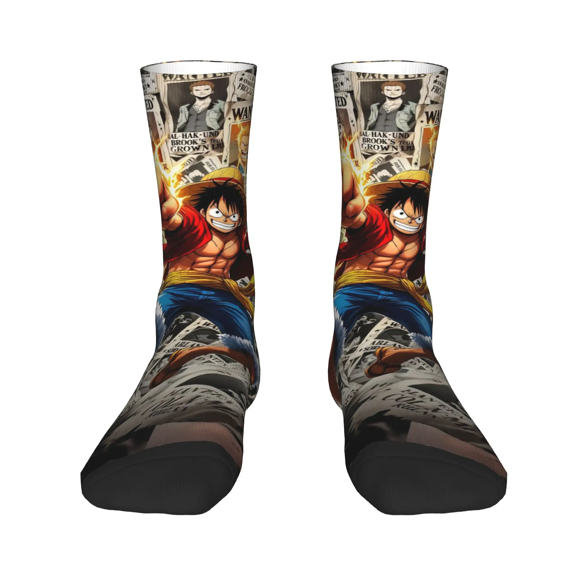 Calzini casual unisex per equipaggio Rufy Zoro Tony Chopper Accessori anime Calze morbide antiscivolo