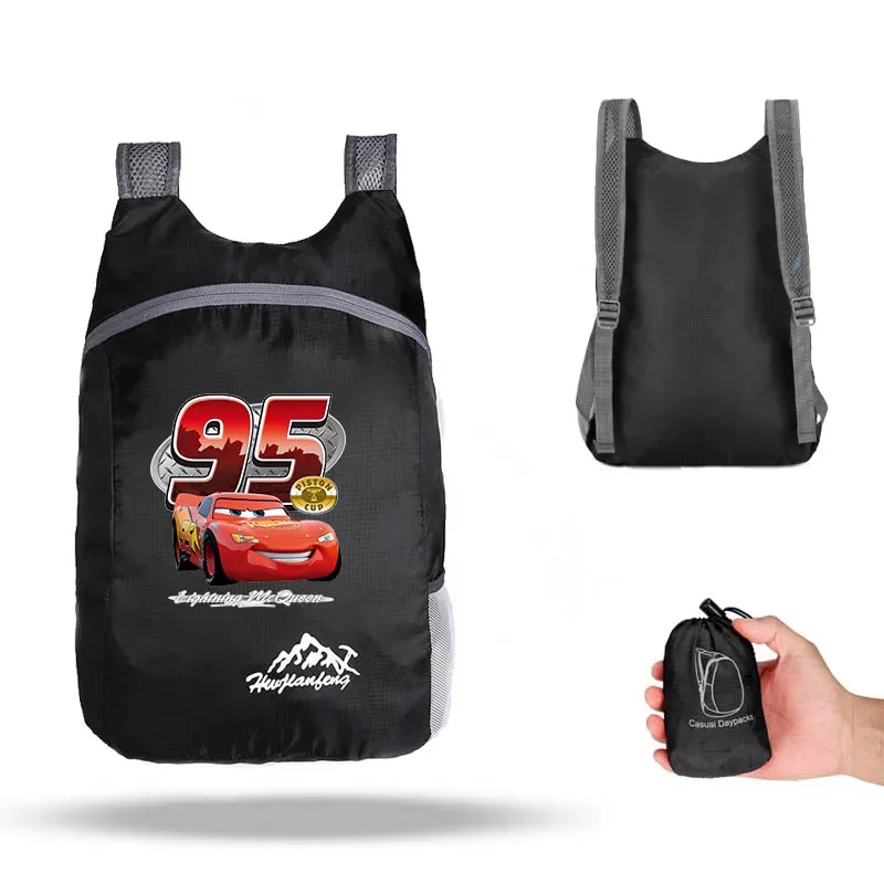 Disney Cars Pixar Lightning McQueen Outdoor Backpack Camping Hiking Daypack Climbing Back Bags for Men Women Travelling Hiking