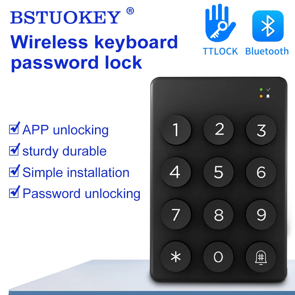 TTLOCK Wireless Keypad Wire-Free For TTlock TThotel Smart Lock Invisible Locks without Password Pin Code Access Control system