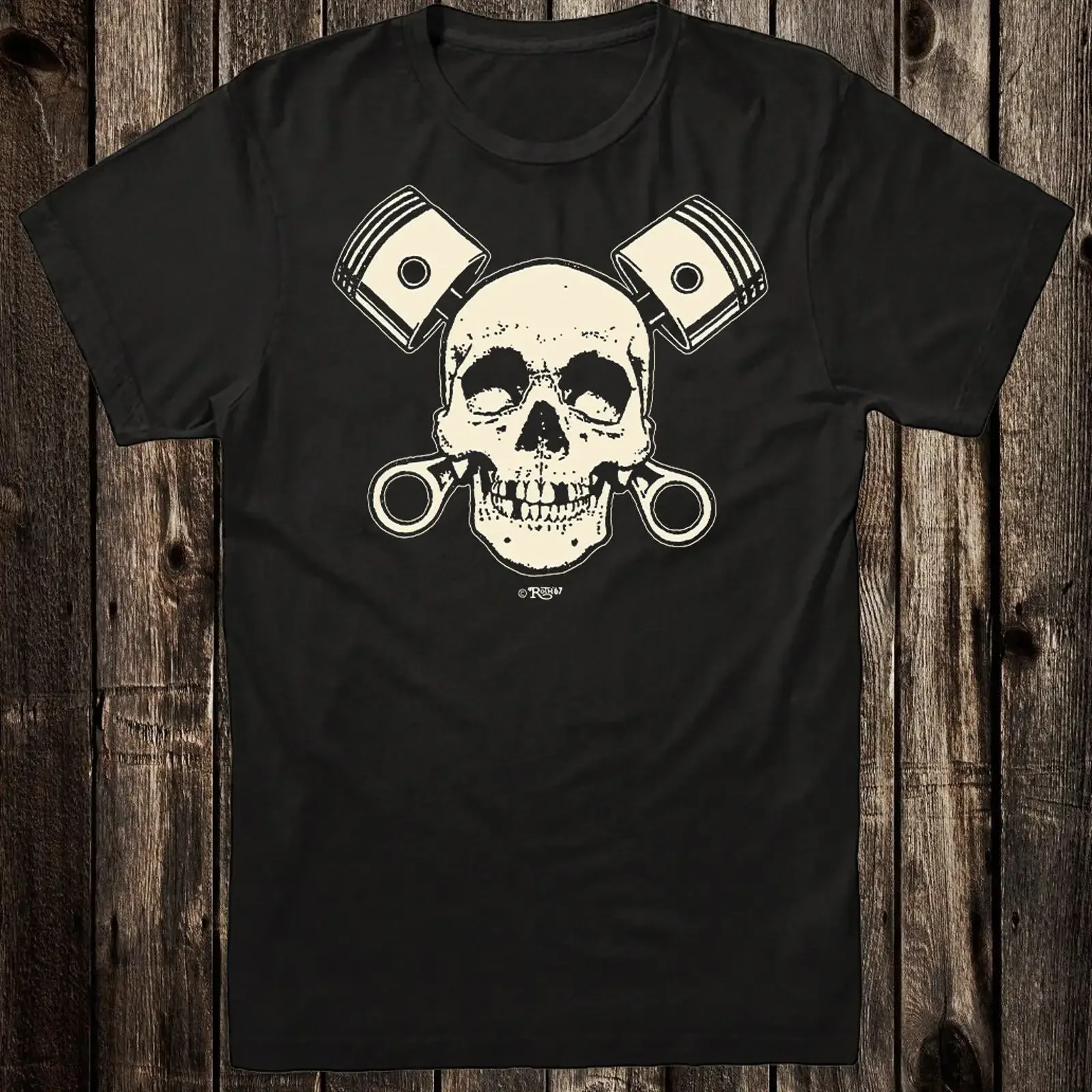 Retro Hot Rod T Shirt 100 Baumwolle Motorrad Roth Studios Totenkopf Kolben vintage Washed graphic Top For Everyday Wear